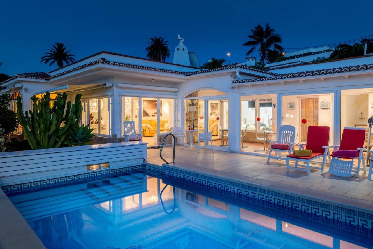 Relaxing Villa Heated Pool Luxurious Views Massage Santa Ursula  Ngoại thất bức ảnh