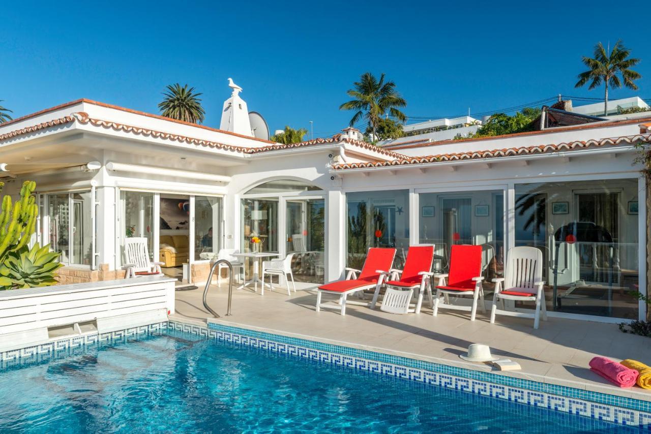 Relaxing Villa Heated Pool Luxurious Views Massage Santa Ursula  Ngoại thất bức ảnh